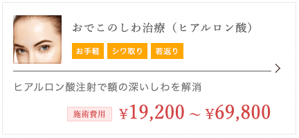 TCB東京中央美容外科 名古屋院 ヒアルロン酸