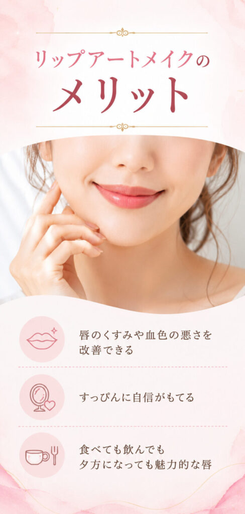 リップアートメイク　メリット