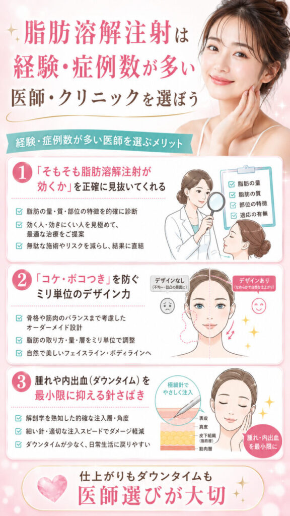 脂肪溶解注射 上手い先生を選ぶメリット