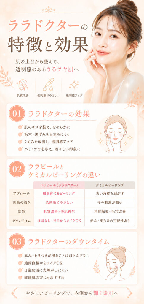 ララドクター 効果とダウンタイム